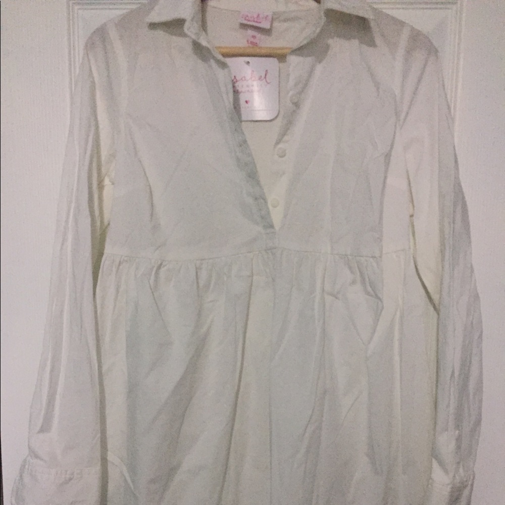 White maternity blouse
